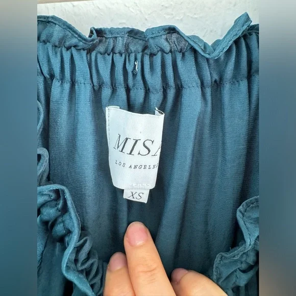 Misa Los Angelos Jules Dress | stunning emerald color - Picture 9 of 11